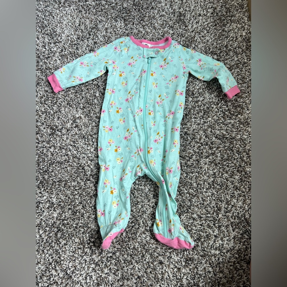 Baby girl footie pajamas